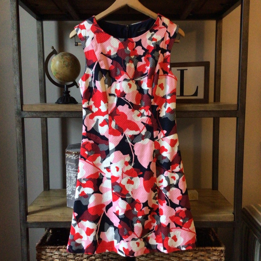 The Limited Floral Sleeveless A-Line Dress